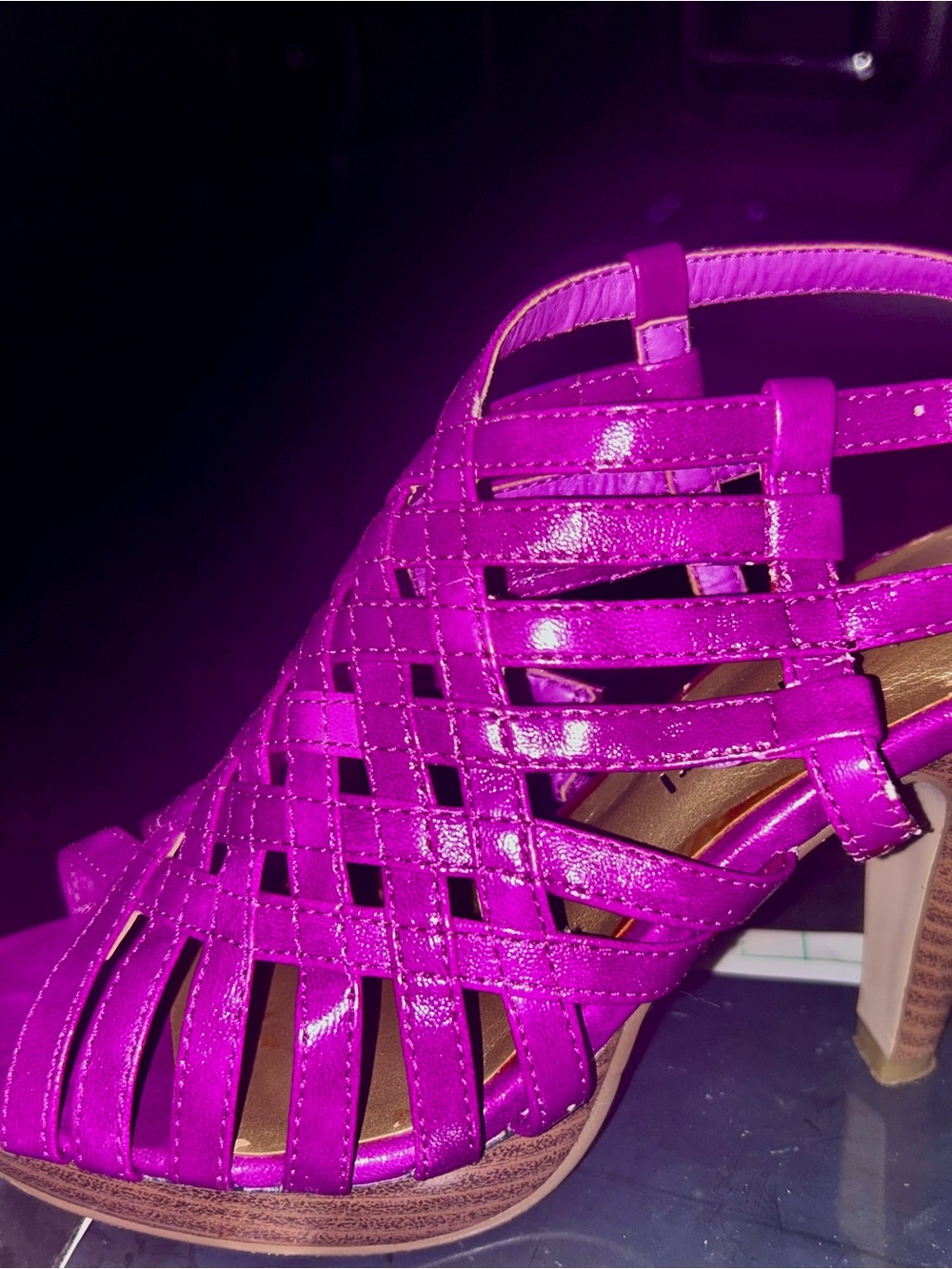Madden Girl Purple Woven Strappy High Heels